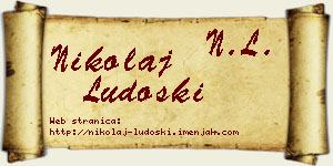 Nikolaj Ludoški vizit kartica